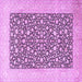 Square Machine Washable Persian Purple Traditional Area Rugs, wshtr1012pur