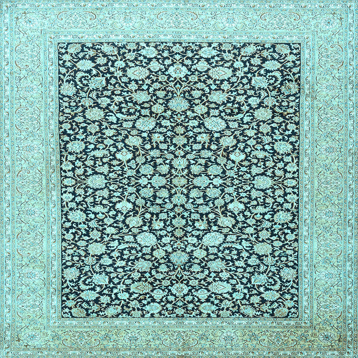 Square Persian Light Blue Traditional Rug, tr1012lblu