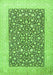 Serging Thickness of Machine Washable Persian Green Traditional Area Rugs, wshtr1012grn