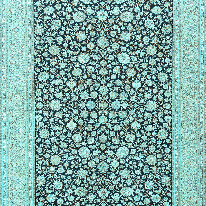 Machine Washable Persian Light Blue Traditional Rug, wshtr1012lblu