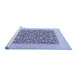 Sideview of Machine Washable Persian Blue Traditional Rug, wshtr1012blu