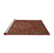 Sideview of Machine Washable Traditional Tomato Red Rug, wshtr1013