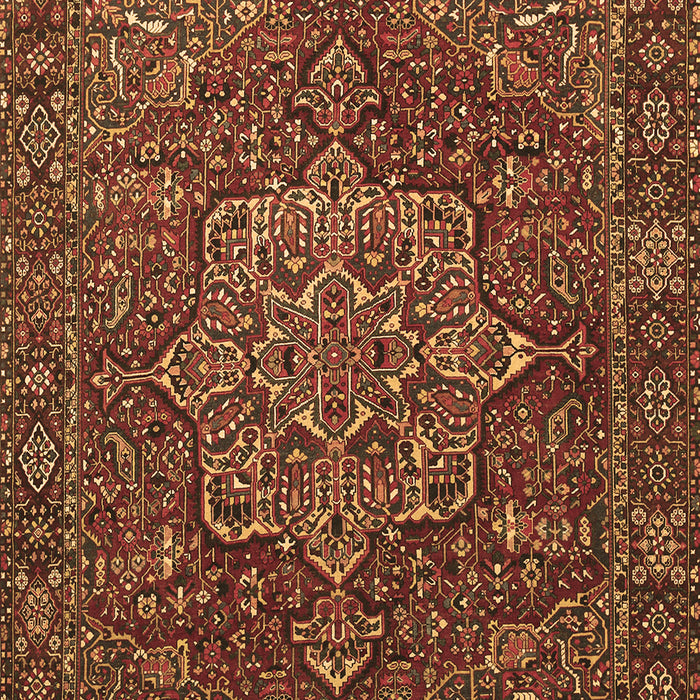 Machine Washable Persian Brown Traditional Rug, wshtr1013brn
