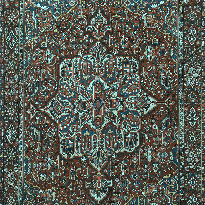 Machine Washable Persian Light Blue Traditional Rug, wshtr1013lblu