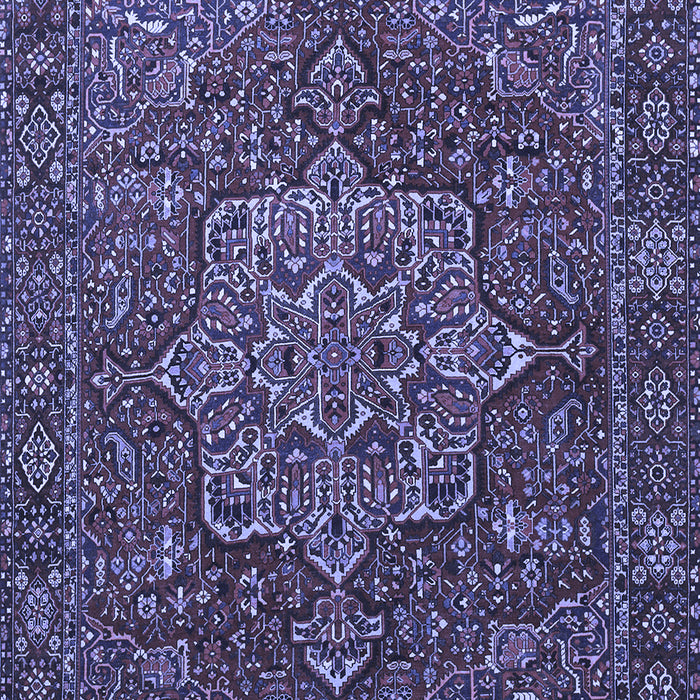Machine Washable Persian Blue Traditional Rug, wshtr1013blu