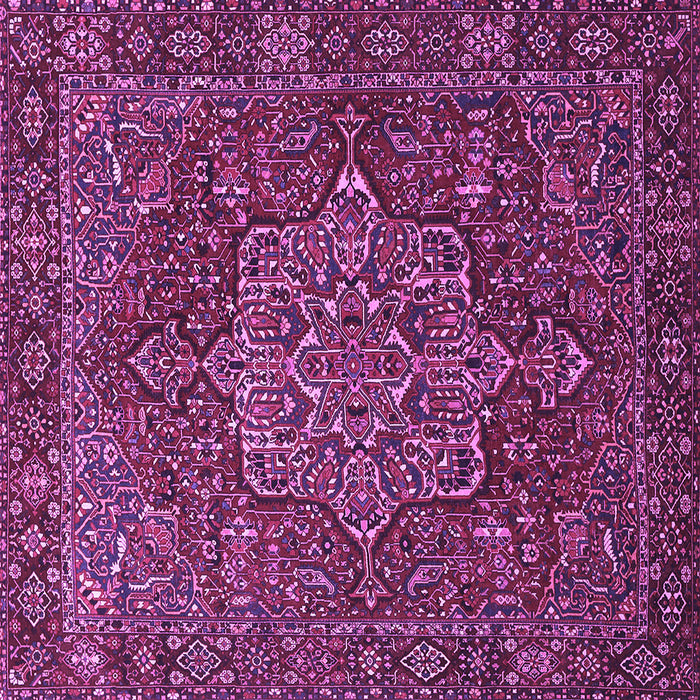 Square Persian Purple Traditional Rug, tr1013pur