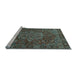 Sideview of Machine Washable Persian Light Blue Traditional Rug, wshtr1013lblu