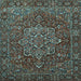 Square Persian Light Blue Traditional Rug, tr1013lblu