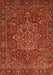 Serging Thickness of Machine Washable Persian Orange Traditional Area Rugs, wshtr1013org