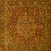 Square Persian Yellow Traditional Rug, tr1013yw