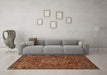 Machine Washable Persian Brown Traditional Rug in a Living Room,, wshtr1013brn