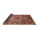 Sideview of Traditional Saffron Red Persian Rug, tr1014