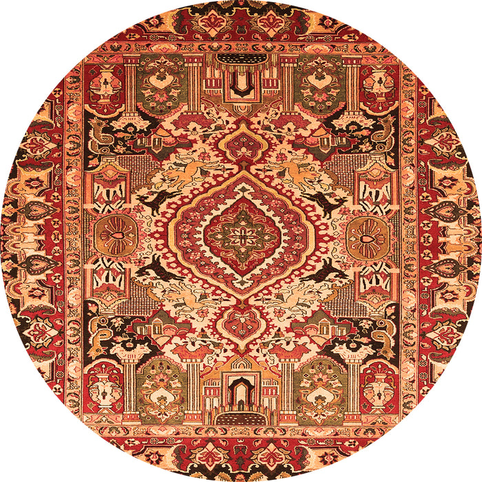 Machine Washable Persian Orange Traditional Area Rugs, wshtr1014org