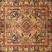 Square Machine Washable Persian Brown Traditional Rug, wshtr1014brn