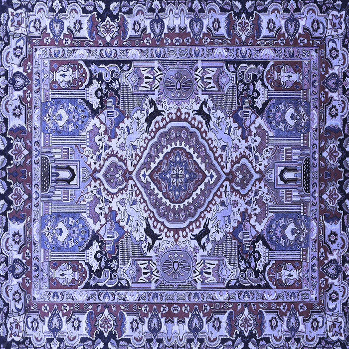 Square Persian Blue Traditional Rug, tr1014blu
