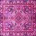 Square Persian Pink Traditional Rug, tr1014pnk