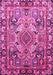 Machine Washable Persian Pink Traditional Rug, wshtr1014pnk