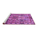 Sideview of Machine Washable Persian Purple Traditional Area Rugs, wshtr1014pur