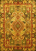 Machine Washable Persian Yellow Traditional Rug, wshtr1014yw