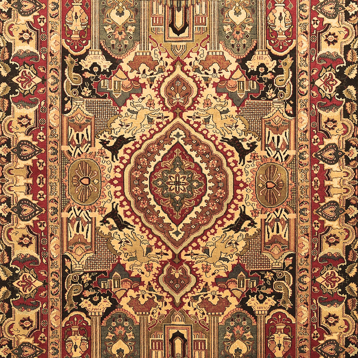 Machine Washable Persian Brown Traditional Rug, wshtr1014brn