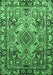 Machine Washable Persian Emerald Green Traditional Area Rugs, wshtr1014emgrn