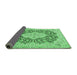 Sideview of Medallion Emerald Green Traditional Rug, tr1015emgrn