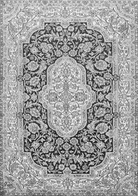 Medallion Gray Traditional Rug, tr1015gry