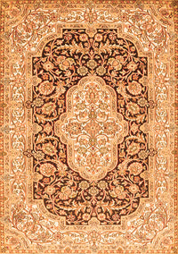 Medallion Orange Traditional Rug, tr1015org