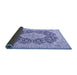 Sideview of Medallion Blue Traditional Rug, tr1015blu