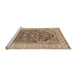 Sideview of Machine Washable Traditional Sienna Brown Rug, wshtr1016