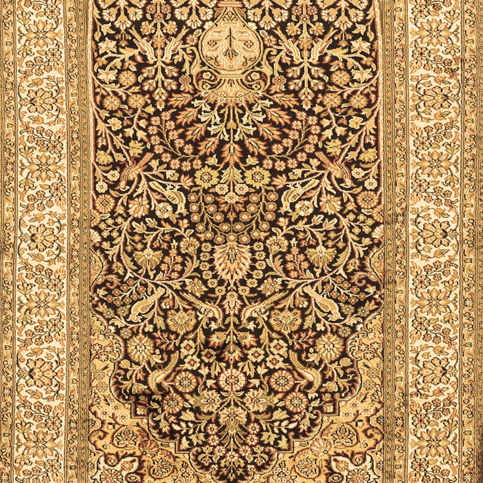 Machine Washable Persian Brown Traditional Rug, wshtr1016brn