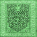 Square Persian Emerald Green Traditional Rug, tr1016emgrn