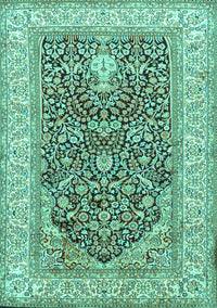 Persian Turquoise Traditional Rug, tr1016turq