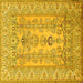 Square Persian Yellow Traditional Rug, tr1017yw