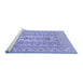 Sideview of Machine Washable Persian Blue Traditional Rug, wshtr1017blu