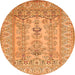 Machine Washable Persian Orange Traditional Area Rugs, wshtr1017org