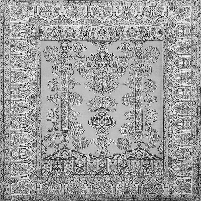 Round Machine Washable Persian Gray Traditional Rug, wshtr1017gry