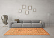 Machine Washable Persian Orange Traditional Area Rugs in a Living Room, wshtr1017org