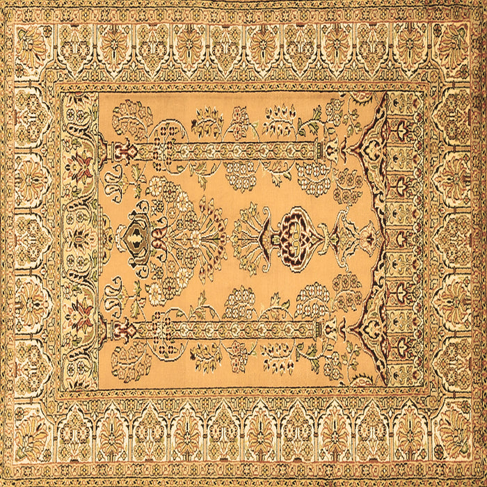 Square Machine Washable Persian Brown Traditional Rug, wshtr1017brn