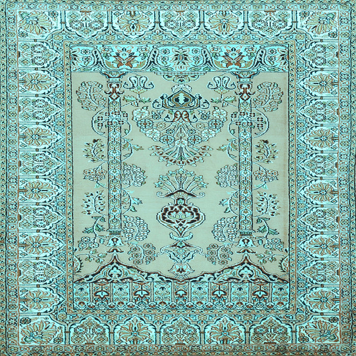 Square Persian Light Blue Traditional Rug, tr1017lblu