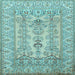 Square Persian Light Blue Traditional Rug, tr1017lblu