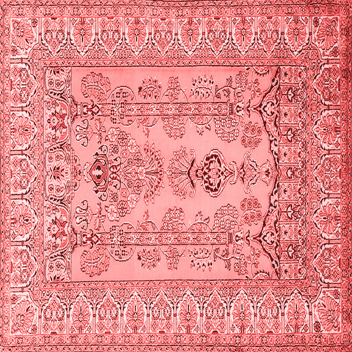 Machine Washable Persian Red Traditional Rug, wshtr1017red