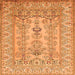 Serging Thickness of Persian Orange Traditional Rug, tr1017org