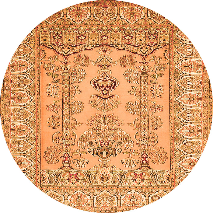 Square Persian Orange Traditional Rug, tr1017org