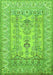 Serging Thickness of Machine Washable Persian Green Traditional Area Rugs, wshtr1017grn