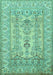 Machine Washable Persian Turquoise Traditional Area Rugs, wshtr1017turq