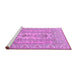 Sideview of Machine Washable Persian Purple Traditional Area Rugs, wshtr1017pur