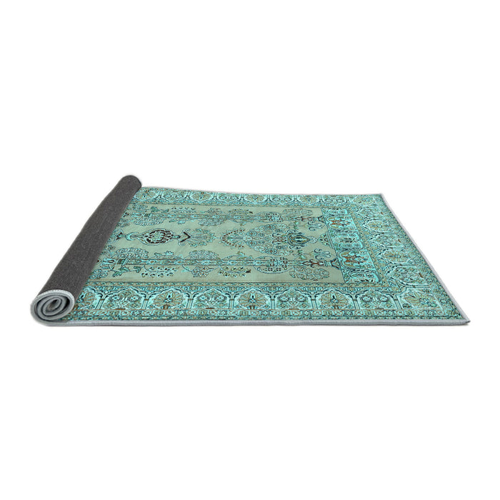 Sideview of Persian Light Blue Traditional Rug, tr1017lblu