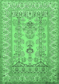 Persian Emerald Green Traditional Rug, tr1017emgrn