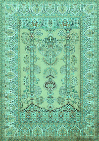 Persian Turquoise Traditional Rug, tr1017turq